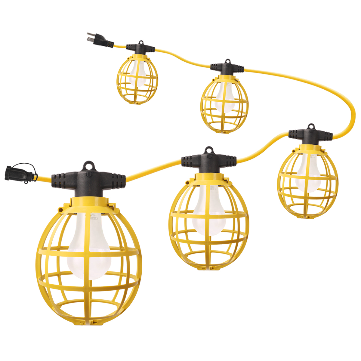 Industrial Tunnel Lighting String Outdoor Waterproof IP67 LED String Lights With Cage for Temporary Work